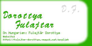 dorottya fulajtar business card